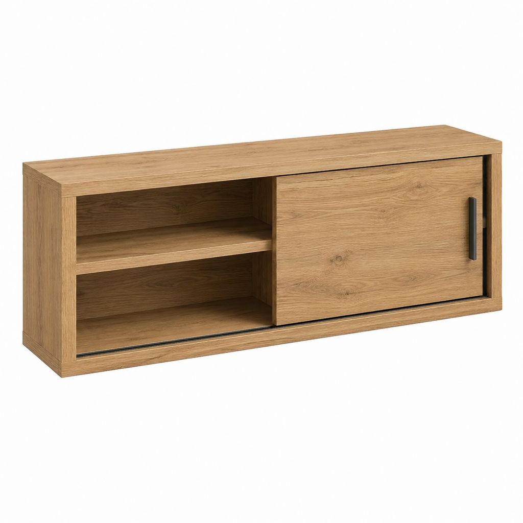Buffet de cuisine à porte coulissante chêne en panneaux de particules 120 x 40 x 60 cm
